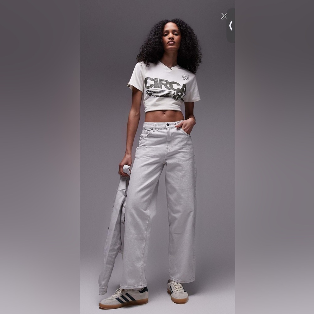 Topshop White Low Boyfriend Jeans W28 L32